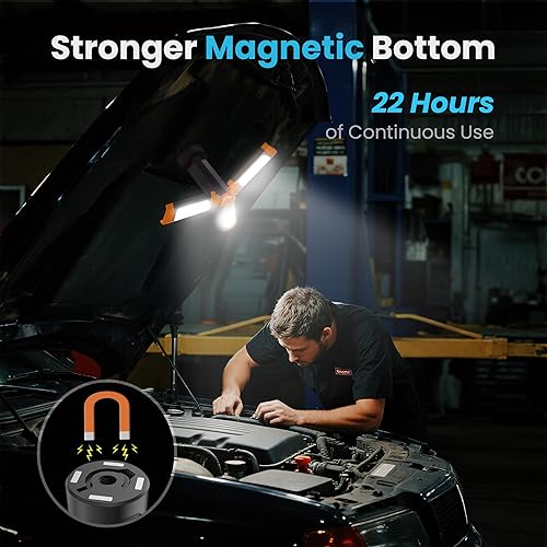 Miniatura 7 de CAVN Luz de campamento recargable de 10000 mAh con control remoto y soporte telescópico, altura máxima de 6.0 pies, luz de trabajo portátil con 3