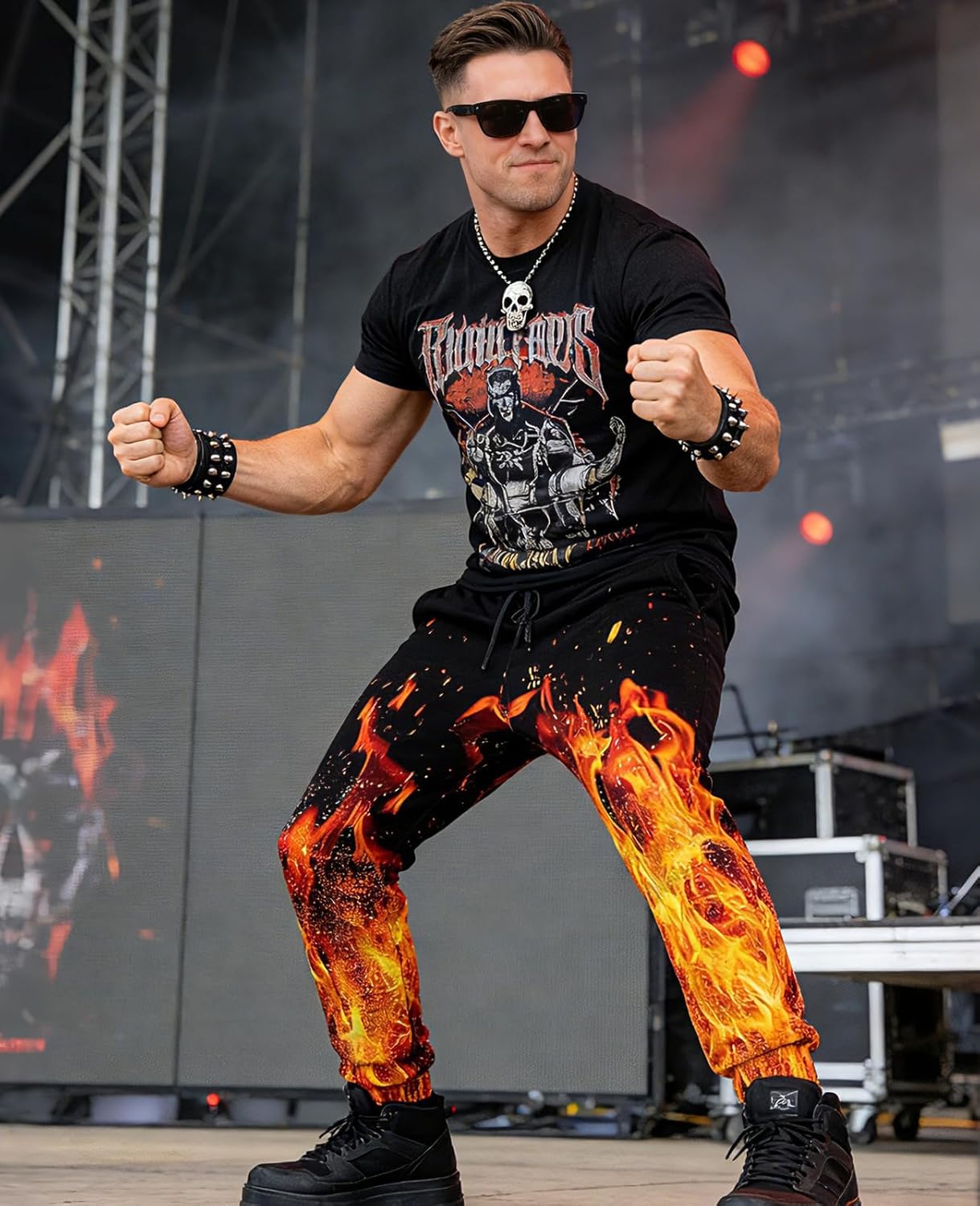 RAISEVERN Mens Sweatpants with Pockets Joggers for Men Sports Casual Sweat Pants with Drawstring - Image 2