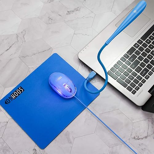 Miniatura 61 de SOONGO - Mini mouse rosa para computadora, mouse ergonómico con cable de 4.9 ft, mouse USB para computadora portátil, mouse de escritorio