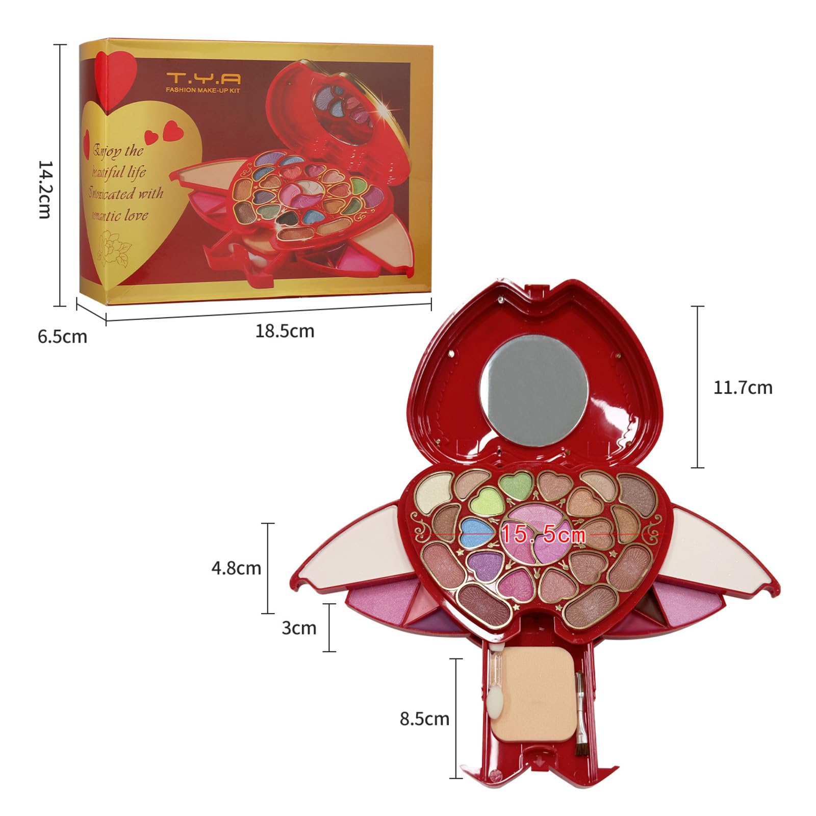 Orecchini A Forma Di Palette Trucco In Acrilico – Gioielli Originali Per Appassionate Di Makeup, Regalo Unico