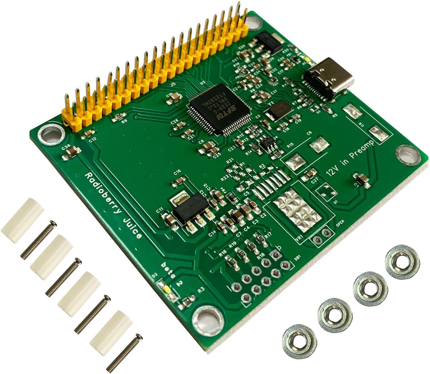 AURSINC Radioberry Juice USB Board, Compatible with Radioberry, USB-to-PC, Support Console SDR (v3) / Thetis SDR/Spark SDR/Pihpsdr Windows or Linux for Software Defined Radio (SDR)