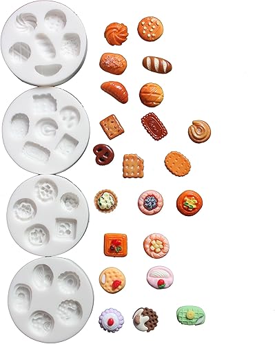 Miniatura 1 de Juego de moldes de silicona para fondant para decoración de pasteles, Gumpaste, caramelo y chocolate, arcilla polimérica y más (artículos de comida