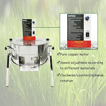 19 Bud Leaf Trimmer 100-240V 52W Electric/Manual Plant Trimmer Stainless Steel Hydroponic Dry and Wet Visual Cutting Machine for Rosemary Mint Coriander Parsley 0-70rpm 6.3gal