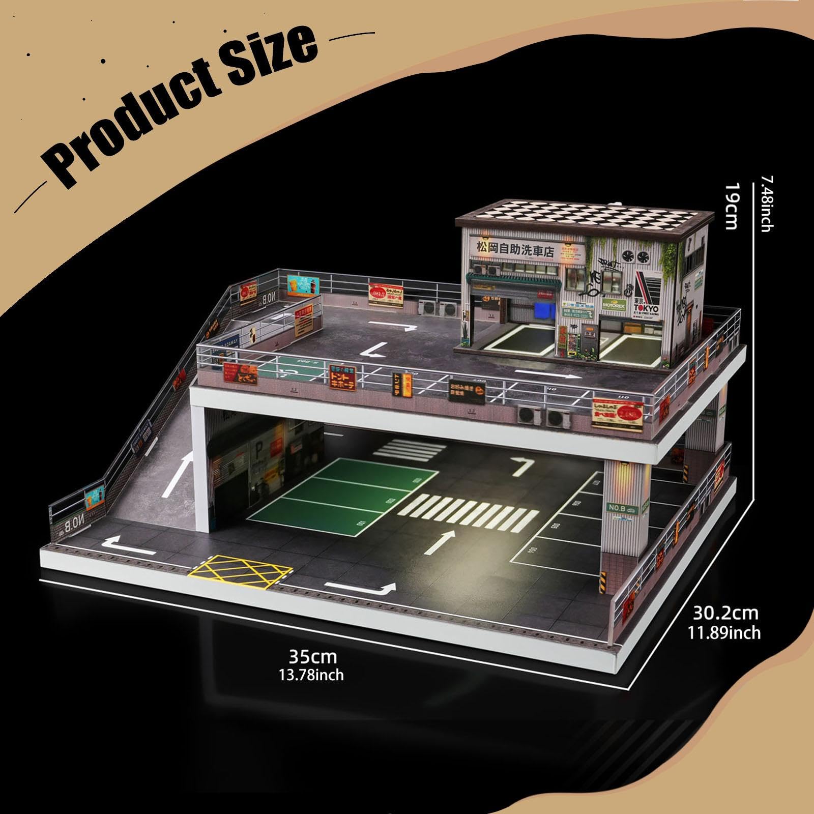 1/64 スケール 駐車場ジオラマ 車模型用 ディスプレイ台 Amazon.co.jp: predolo 1/64スケールのダイキャストモデルカー