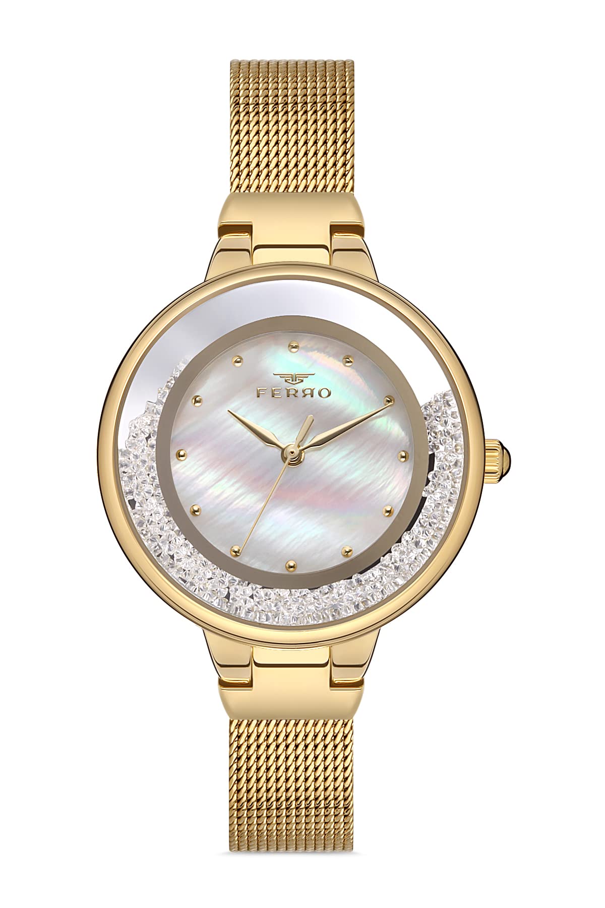 Ferro Analog Silver Dial Womens Watch-F21205C-B (B09RZM4DRB) Amazon Price History, Amazon Price Tracker