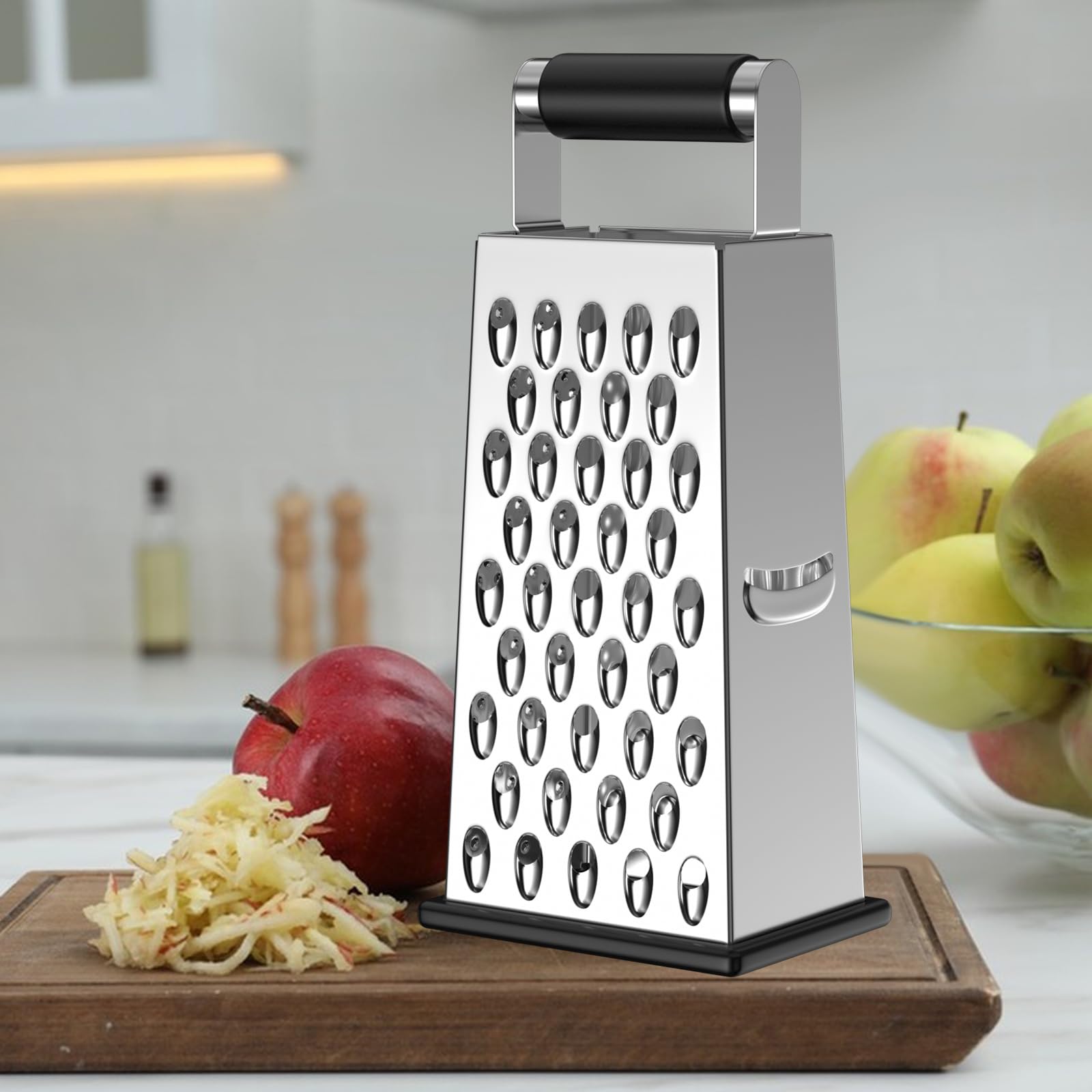 Rapeuse Legume Inox,Râpe à Fromage,Cheese Grater,Polyvalente Zesteur Agrumes ,Appareil Pour Raper Les Legumes,Râpe à ail,Idéal pour râper Grossièrement et Finement