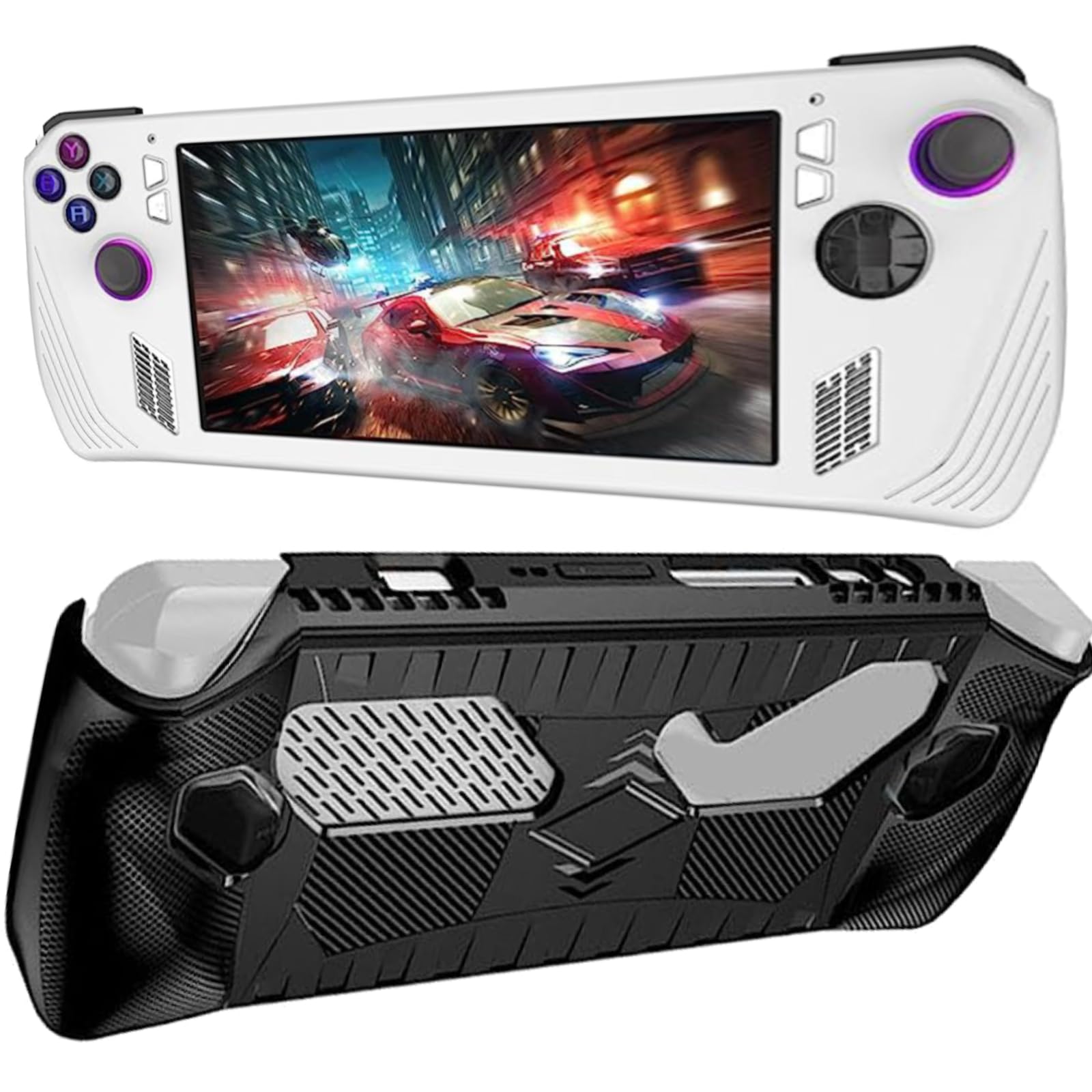 NESLIN Protective Case Compatible with ASUS ROG Ally 2023 Cover, Shock-Absorption Anti-Slip & Anti-Scratch Slim Cover Military Grade Protector Case for Asus ROG Ally Handheld Game Accessories (Black)