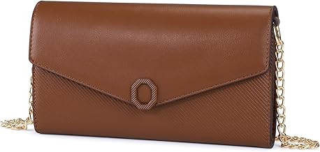 BAIGIO Petit Sac Bandouliere Femme Cuir PU Pochette Telephone Portable Mini Sac a Main Femme Chaînes Porté Epaule avec Fentes pour Cartes Besace pour Voyage Quotidien Ville Shopping