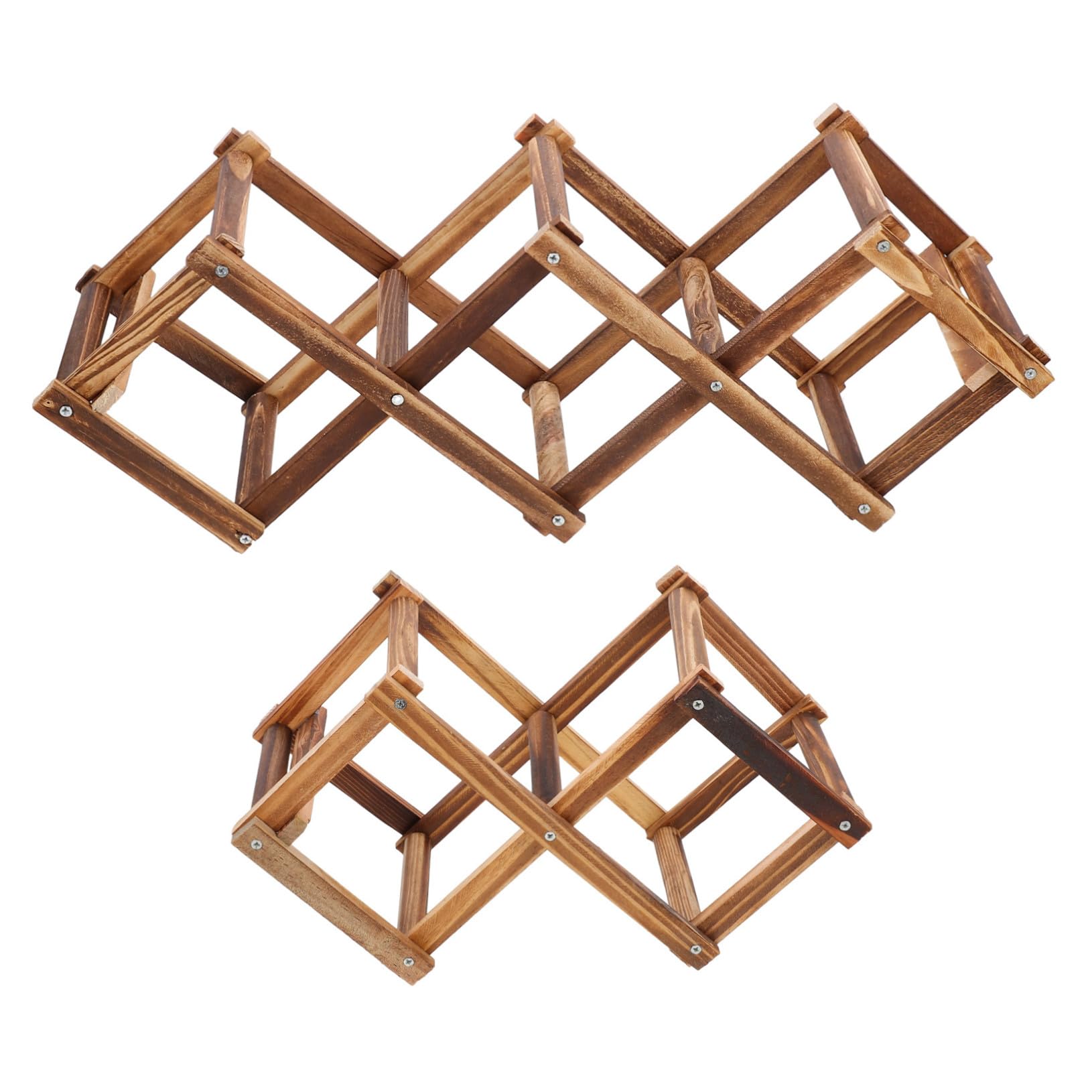 Support à bouteilles en bois stable et chic lot de 2 casiers de rangement vin