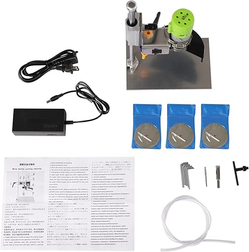 Miniatura 5 de Cortador eléctrico de botellas de vidrio de 6000 RMin, kit de cortador de botellas de vidrio para todas las formas, para lijar, pulir y cortar