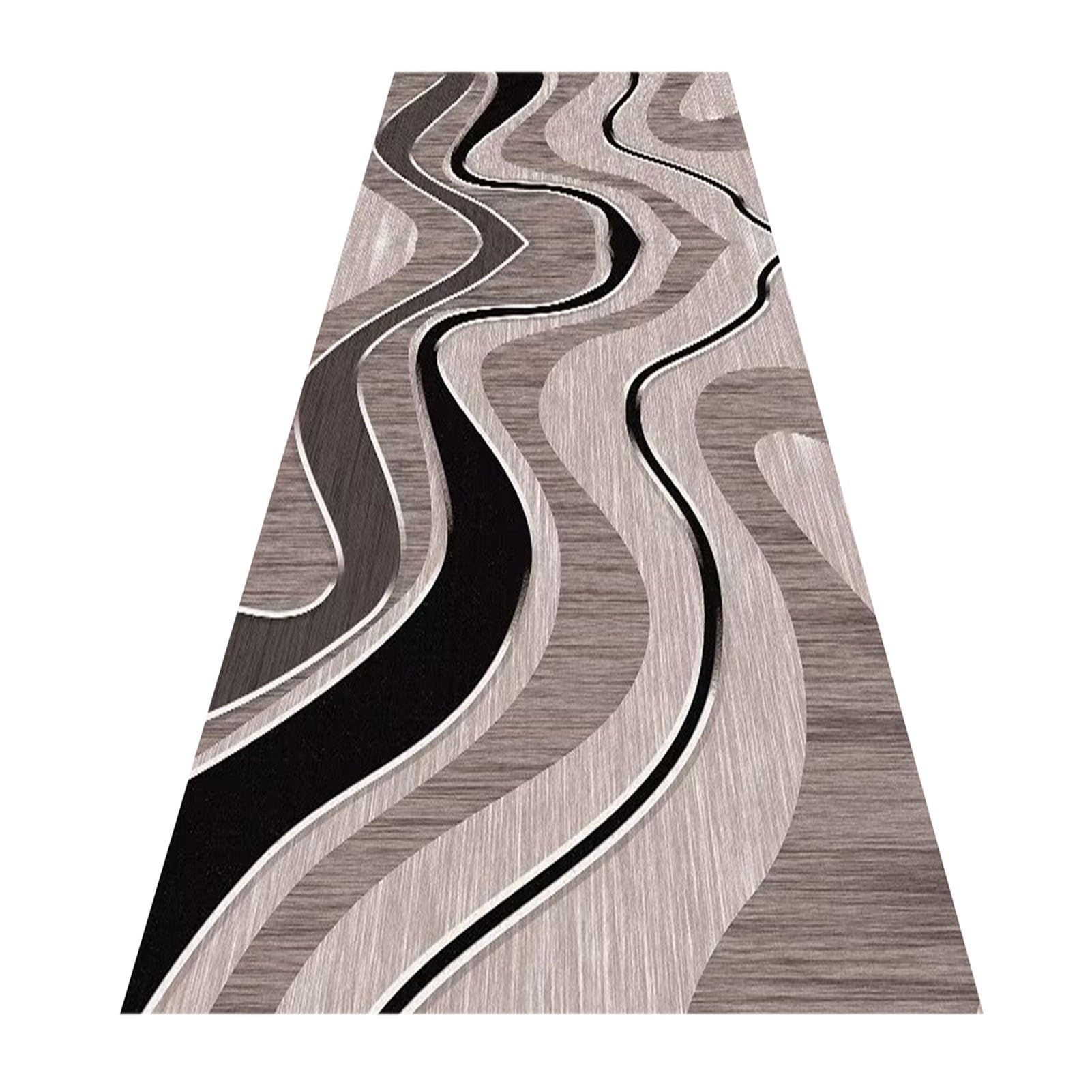 Tapis de couloir géométrique lavable pour stopper les glissades