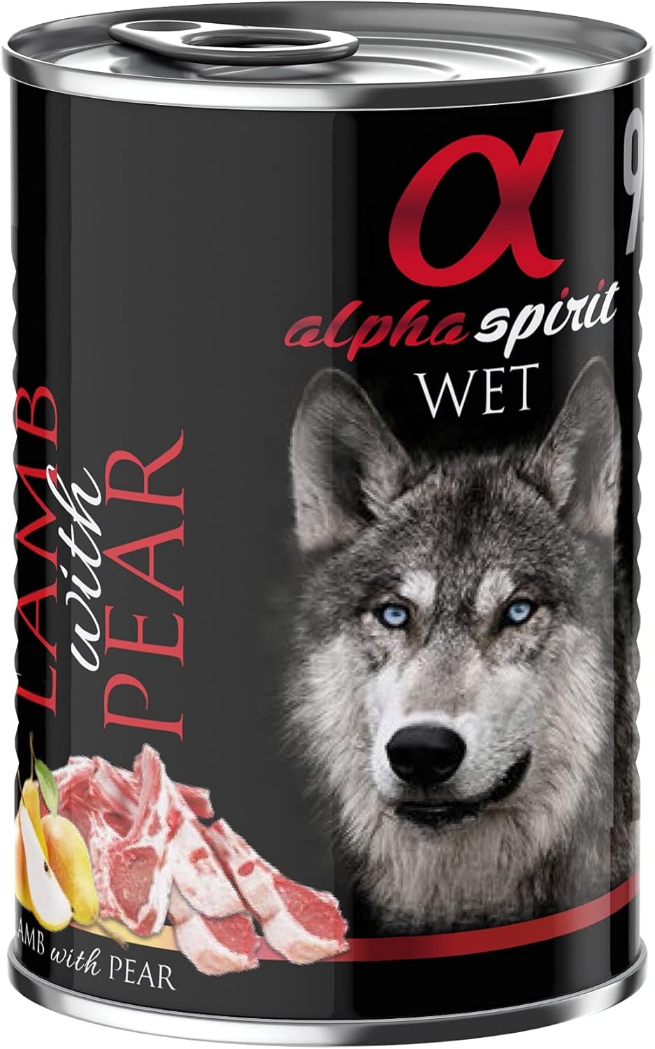 Alpha Spirit - Lata De Cordero Y Pera Para Perros, 1 Lata 400Gr