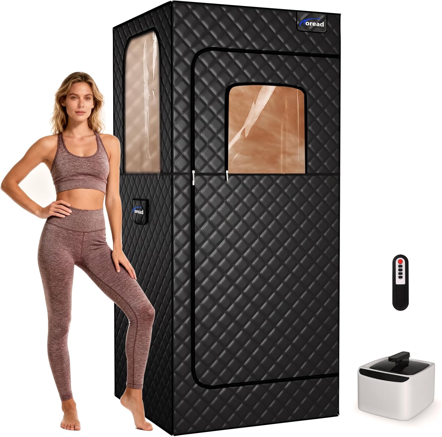 TOREAD Portable Steam Sauna Tent for Home, Full Size Sauna Box Portable Sauna for Home, 9 Adjustable Heat Levels, Fast Heating & Foldable Design for Relaxation