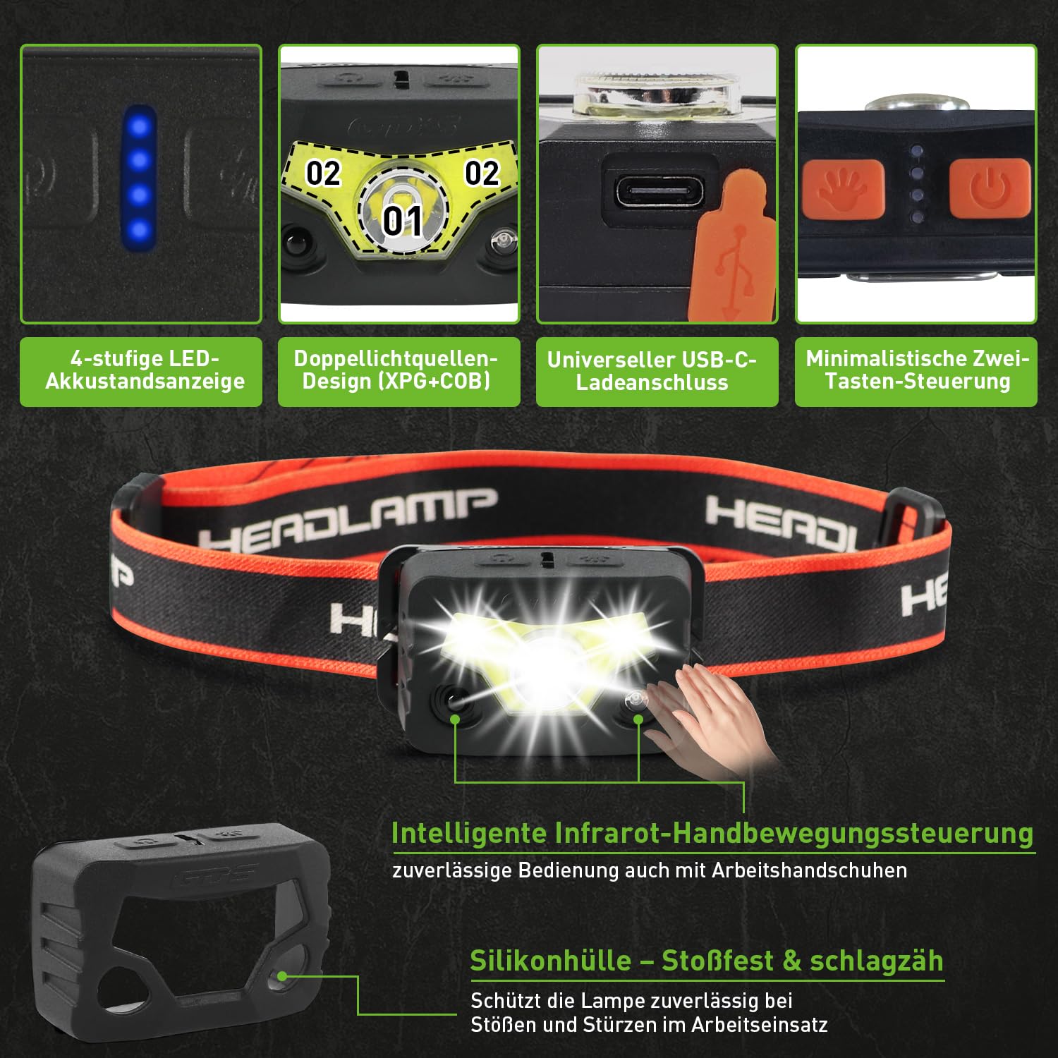 GREEN DEVIL VOLTEK Forest AIR Bluetooth Set - Forst- & Höhenarbeits-Schutzhelm EN12492 Zertifiziert, 5-in-1 System mit Metallnetzvisier & SNR 32dB Bluetooth Gehörschutz + Helmleuchte