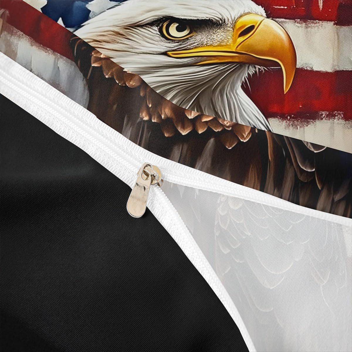 Erosebridal Eagle Comforter Cover,American Flag Duvet Cover Full for Kids Teens Adults,Graffiti Stars Stripes Bed Set,Farmhouse Animal Bedding Set with 2 Pillowcases Bedroom Decor