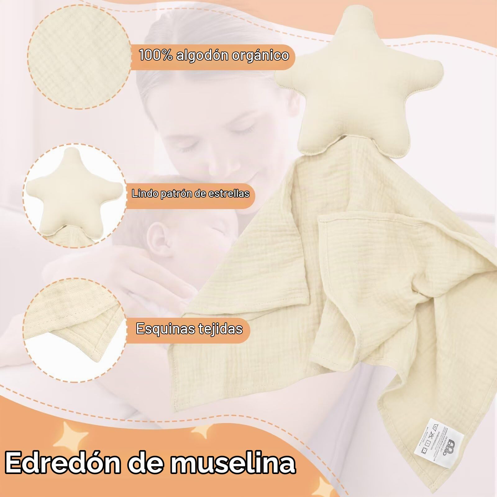 7 Piezas Regalo Bebe Recien Nacido Niño Niña, Canastilla Bebe Recien Nacido Con Manta, Calcetines y Caja De Recuerdos etc, Kit Bebe Recien Nacido por Baby Shower, Neo Genitori, Beige
