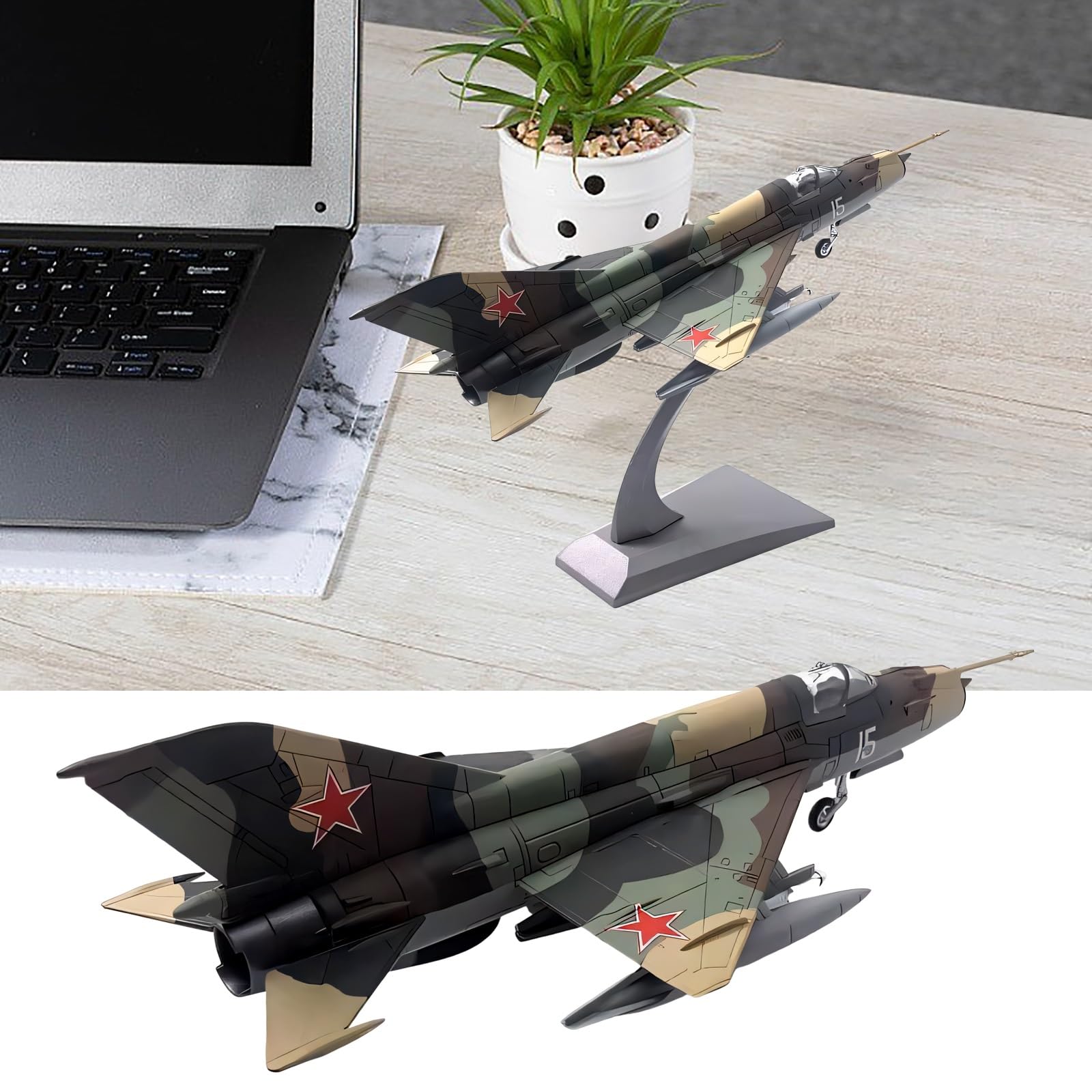 1:72 scala MIG-21 modello jet caccia modello in metallo pressofuso in lega di aerei militari ricognizione display collezione, arredamento for casa/ufficio, regalo for gli appassionati
