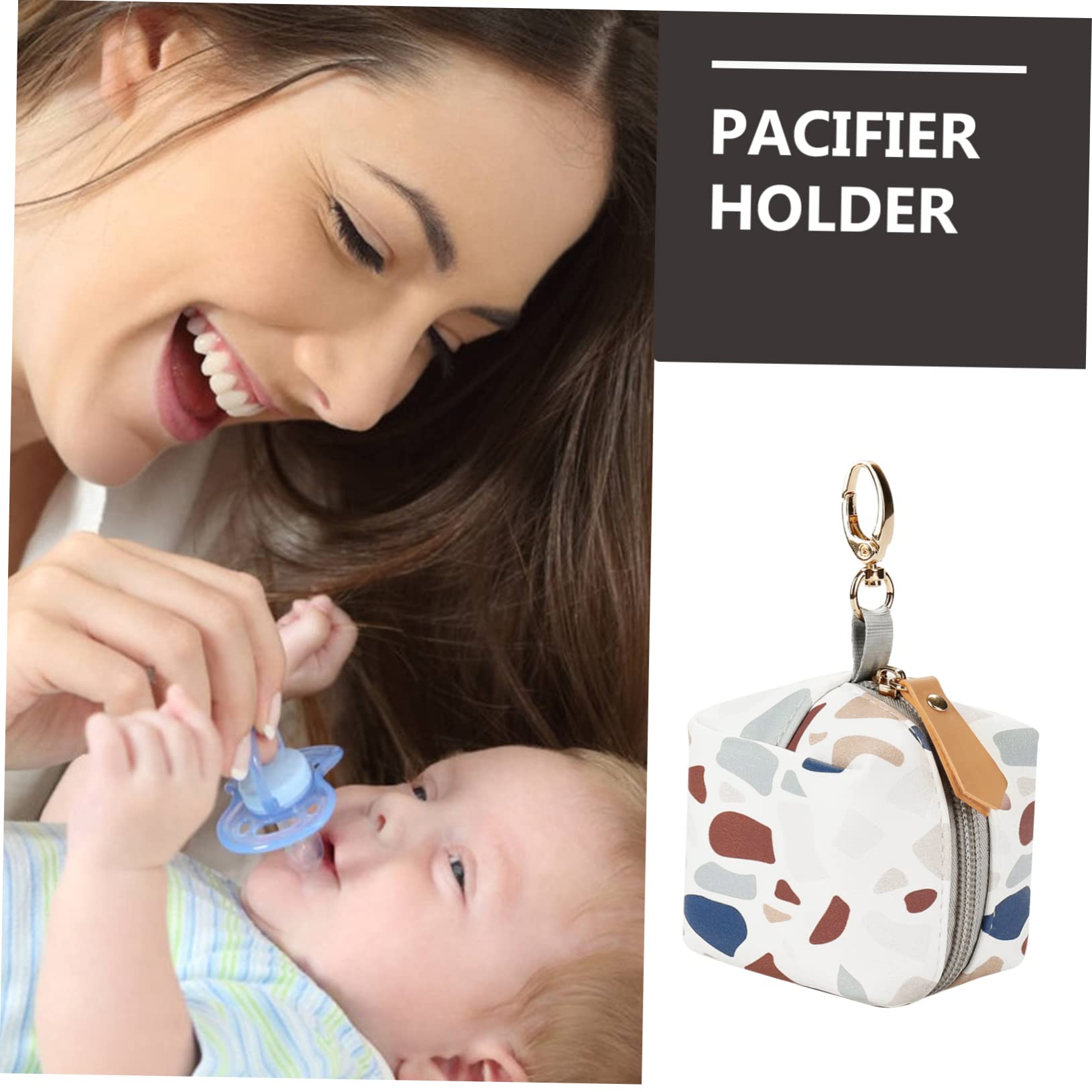 YARNOW Estuche Portachupetes Con Diseño De Piedra Y Organizador De Chupetes Para Bebés De Limpiar Y Transportar Para Accesorios 2 Piezas*2
