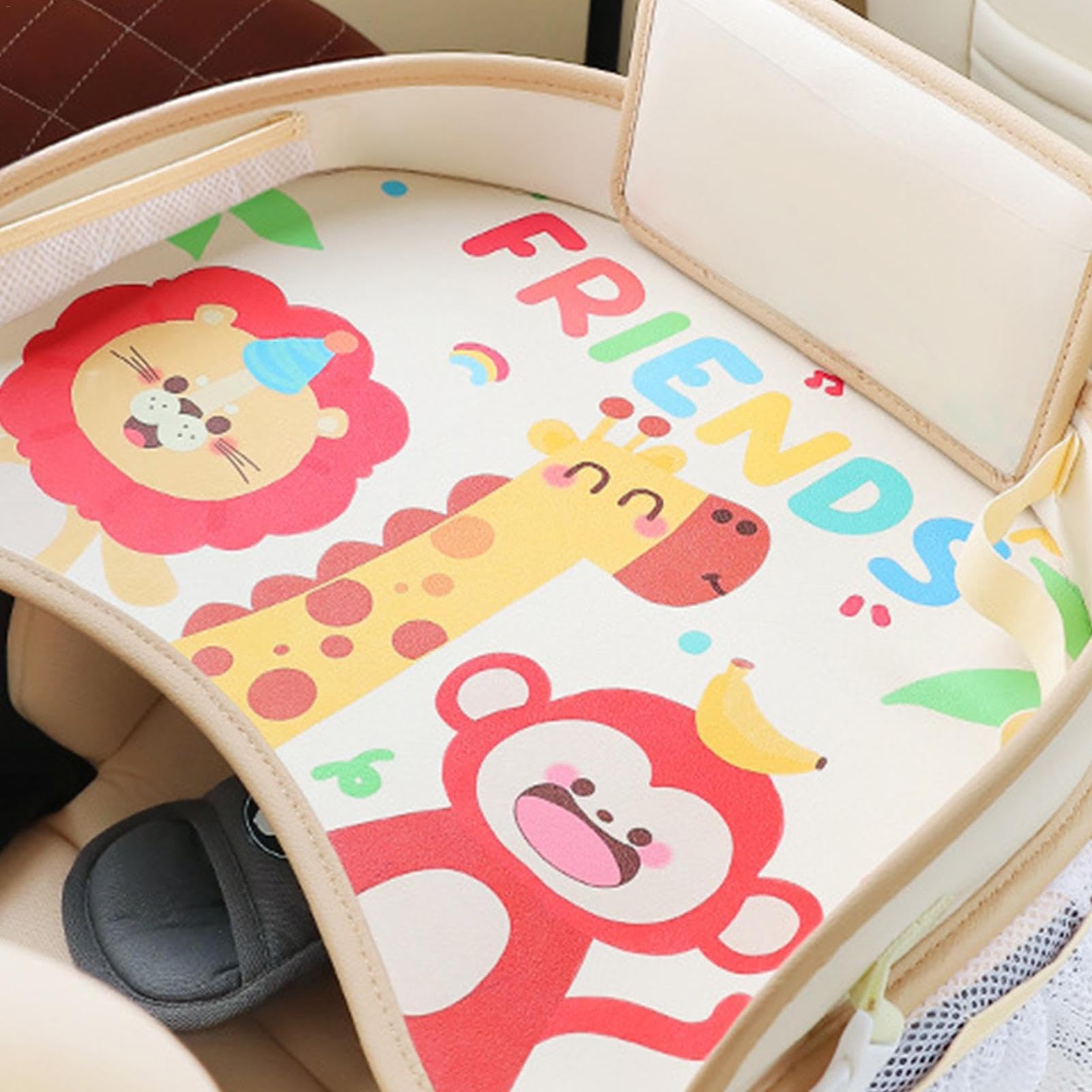 Vassoio da viaggio per | Vassoio per seggiolino auto in pelle | per auto per, vassoio da pranzo per passeggino, vassoio per auto da viaggio, vassoio impermeabile per enf