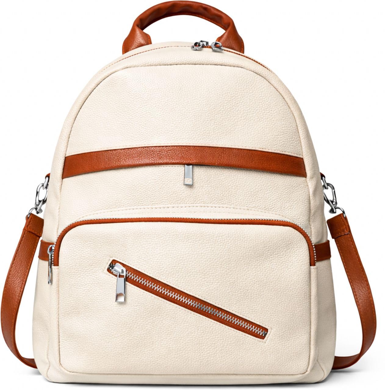 jaisom Stylish Women's Fashion Backpack Purses Multipurpose Design Handbags and Shoulder Bag (CUT CHAIN CREAM_BZ)-picture-38