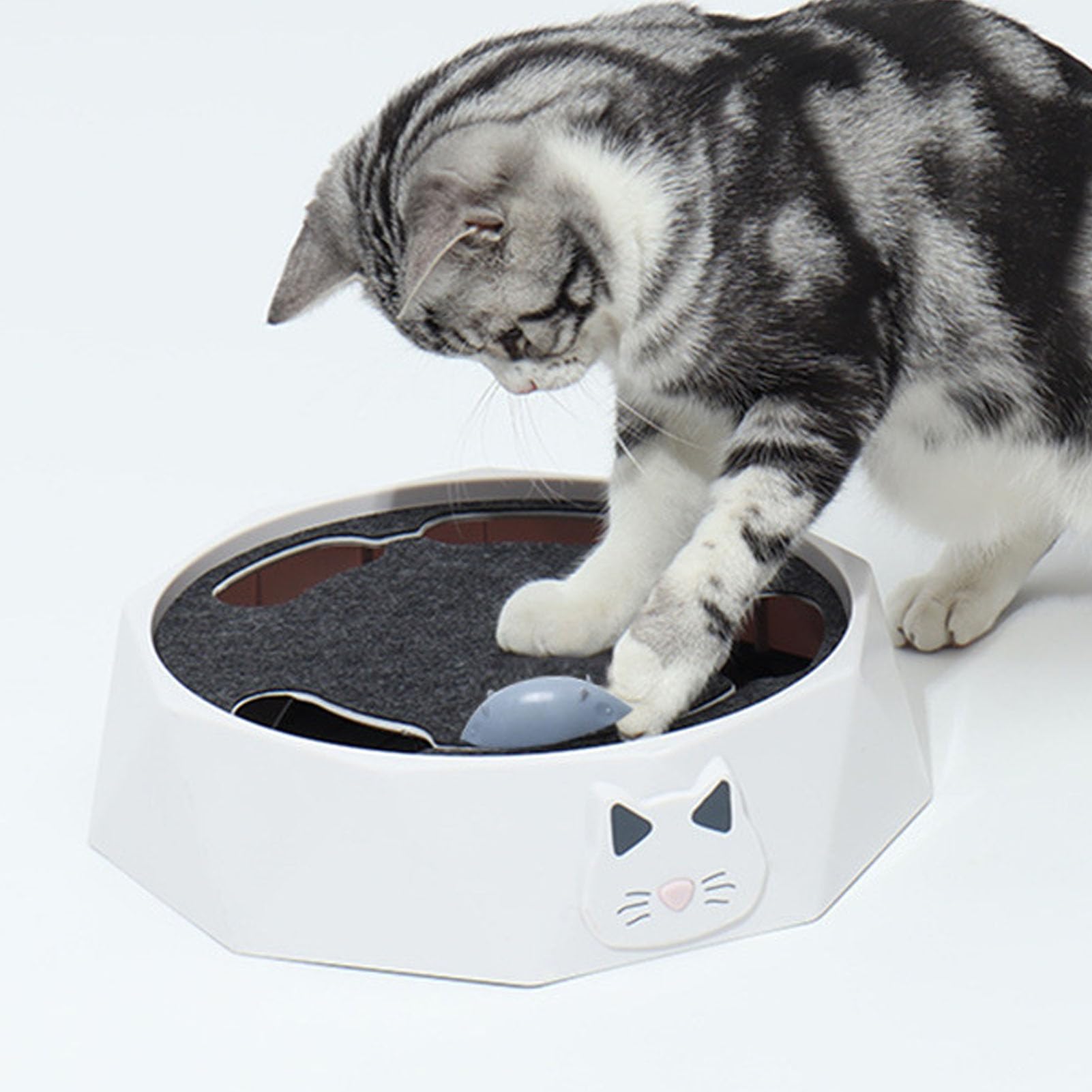 Innovador Juguete Eléctrico para Gatos con Disco Giratorio, Diseño de Juego para Gatos y Gatitos, Función de Autoentretenimiento para Diversión Interactiva