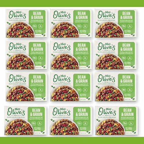 Miss Olives Southwest Style Bean & Grain Bowl bajo en sodio apto para microondas listo para comida ideal para control de porciones, 7 onzas (paquete