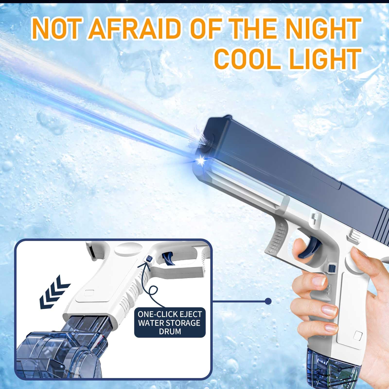 Pistola ad Acqua Elettrica, Pistole Giocattolo ad Acqua 32FT Super potente, Alta Capacità Fucile ad Acqua Elettrico Elettriche Giocattolo per Bambini e Adulti Giardino Piscina Spiaggia (Glock)