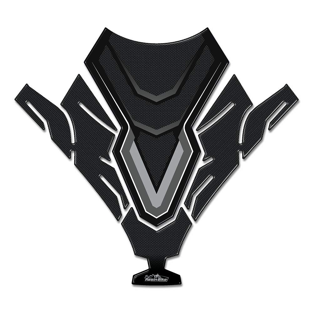 Resin Bike Adesivo Moto Compatibile con Kawasaki Z 1000 SX 2017-2019. Protezione Paraserbatoio da Urti e Graffi. Adesivo 3D Resinato Versione Completa - Grigio Metallizzato