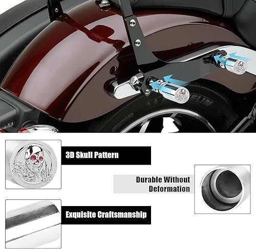Miniatura 5 de Kit de cubierta de acoplamiento trasero de calavera 3D de 4 puntos para Harley Touring Electra Glide Road King Street Glide 2009-2023 Accesorios de