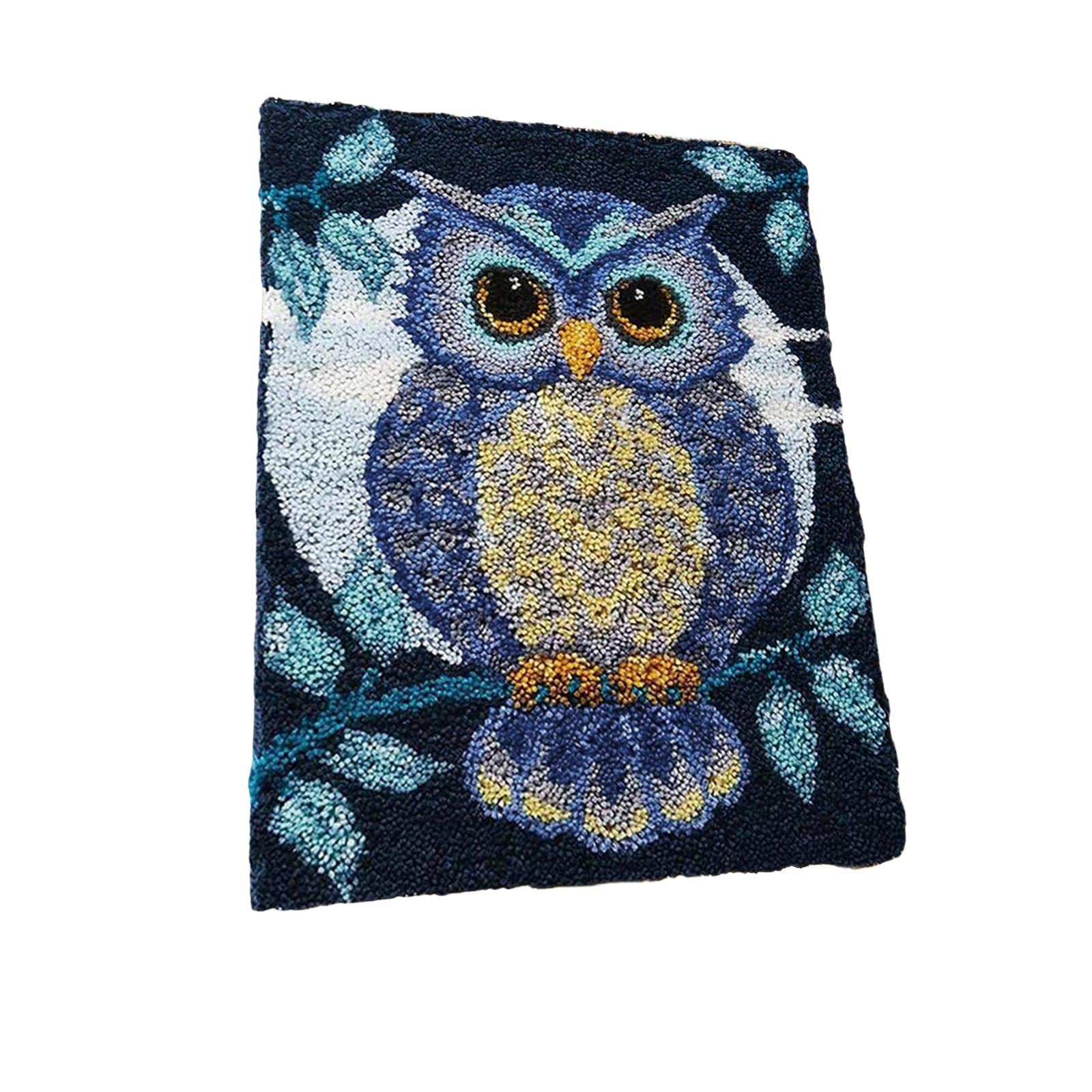 rockible Owl DIY Teppichherstellungsset 14 Bodenmatte Handarbeit Handgemachter Häkelteppich Kreatives Teppichherstellungsset Kits für