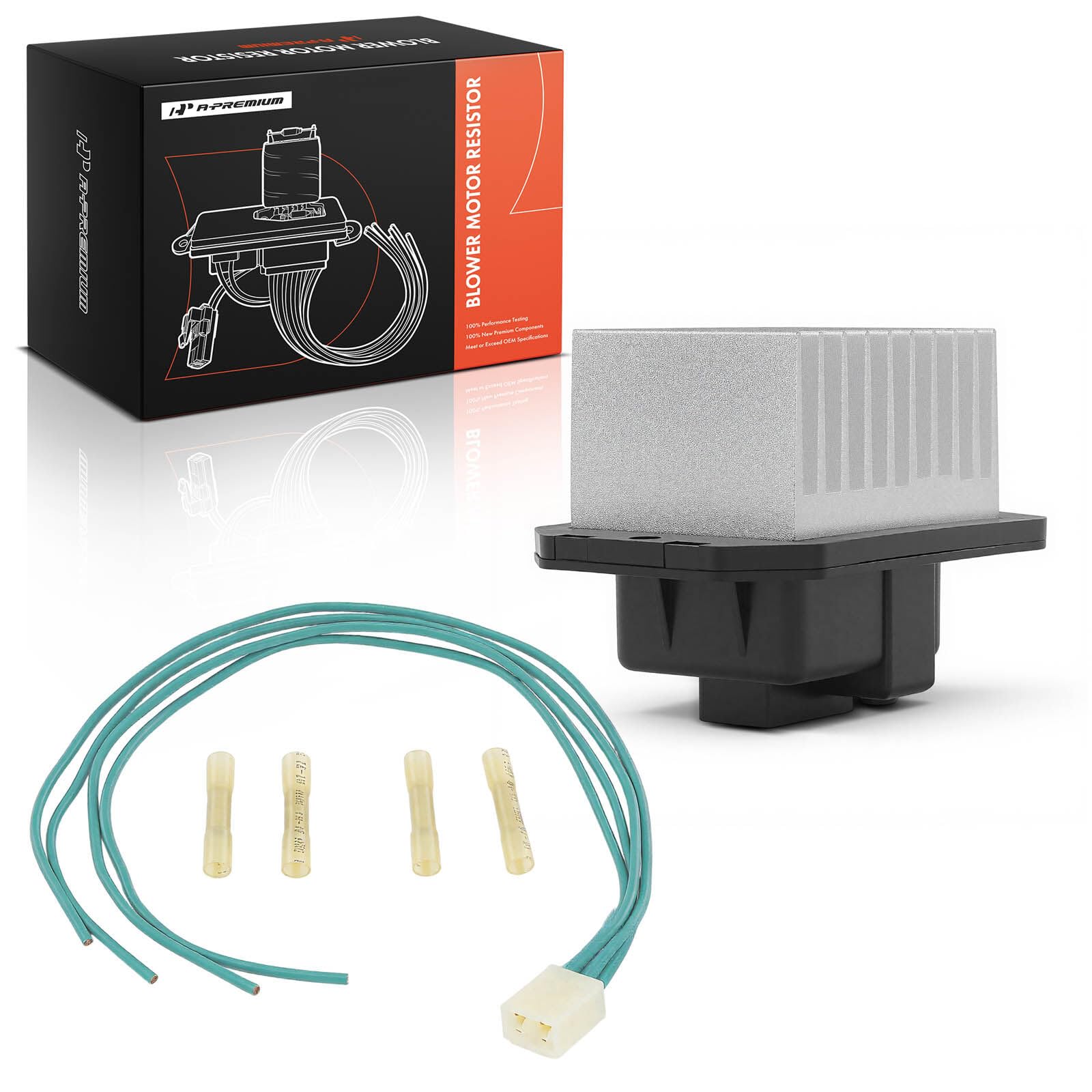 A-Premium Blower Motor Resistor Replacement for Acura MDX 2007-2013 TLX 2015-2017, Rear, with Wiring Harness-image-2