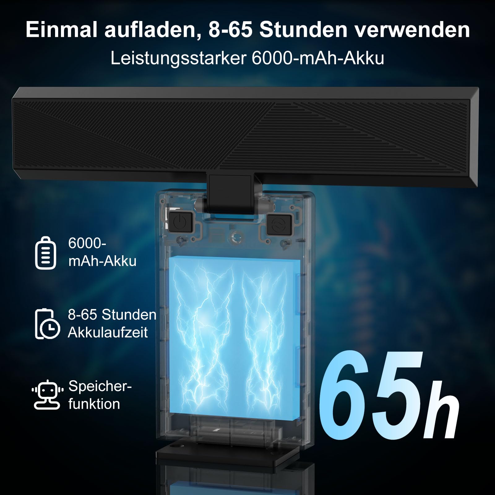 Deyagoo Bilderleuchte Kabellos, 2 Stück LED Wandleuchte Innen mit Fernbedienung, 6000mAh Akku Bildbeleuchtung mit Timer, Dart Beleuchtung, 3 Farbmodi Dimmbare Wandlampe für Malen Foto Art, Schwarz