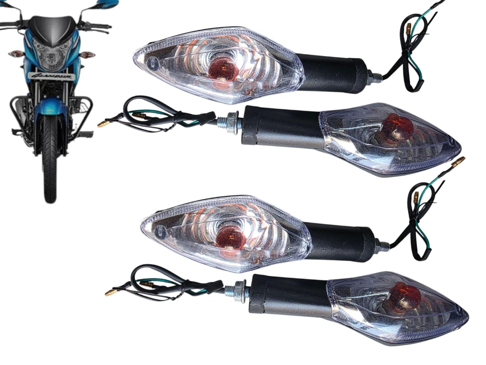 Motorcycle Indicator Lights for Indicator for gla-mour fi – Set of 4 Turn Signal Blinkers-image-28