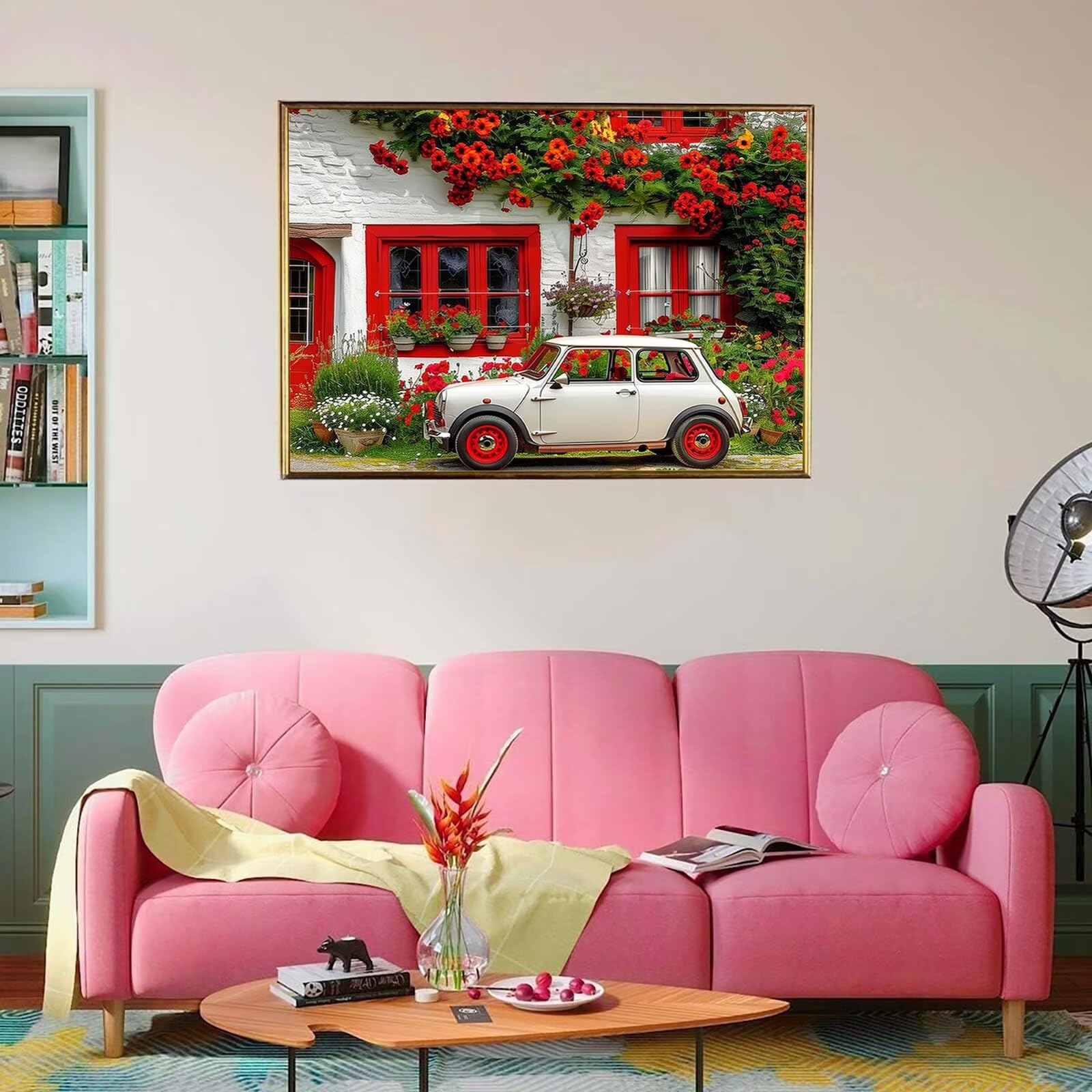 Samochodowe puzzle 1500 elementów, trudne puzzle, drewniane puzzle dla całej rodziny, zestaw "zrób to sam", dla dorosłych, nadają się jako dekoracja ścienna i prezenty dla kobiet, temat: roślina 8p