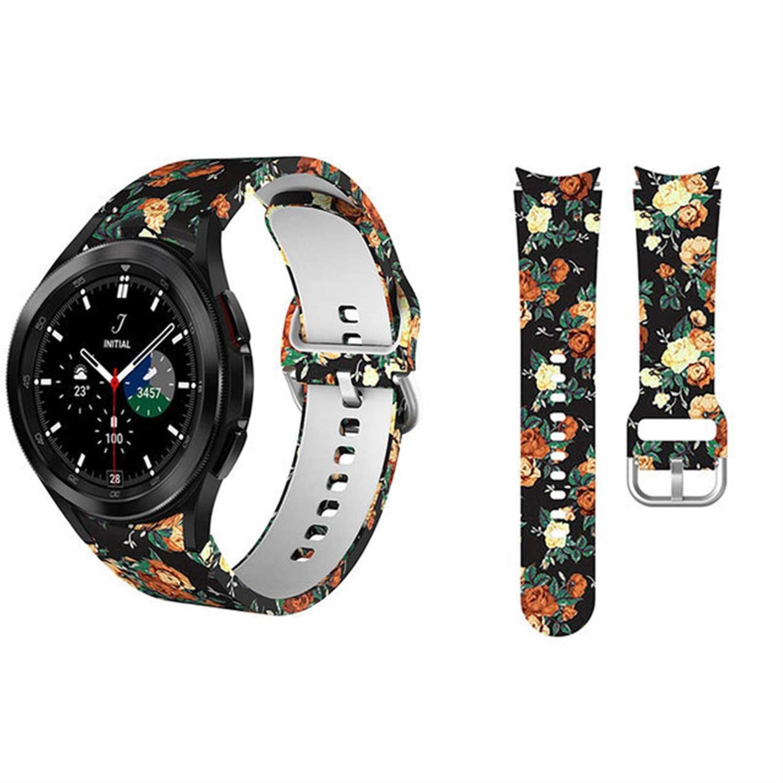 Correa de 20 mm sin huecos con ajuste curvo hermético para Samsung Watch 4 Classic 46mm
