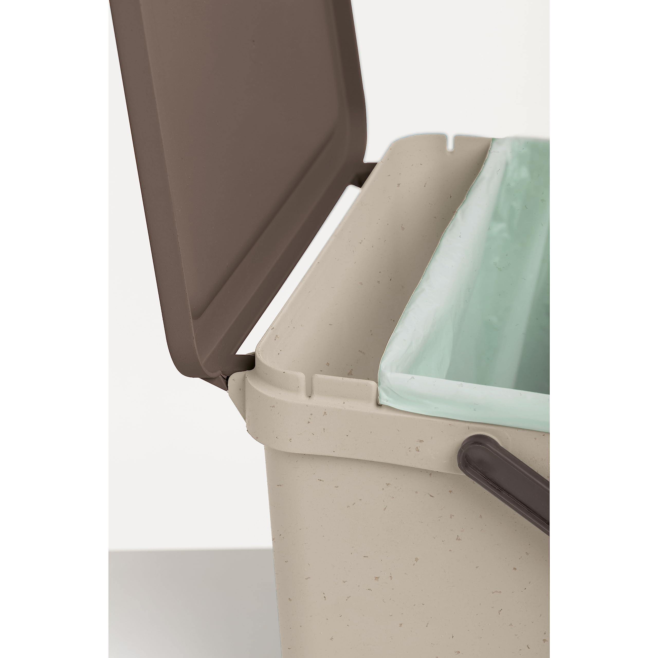 TATAY Cubo Organico Smart 6L | Cubo de Basura Cocina sin Soporte | Diseño Compacto y Funcional | Materiales 100% Reciclados | 26,5x20,5x18,5 cm, Color Ecohome