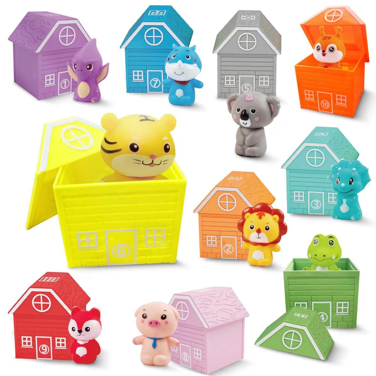 20Pcs Farm Animals Learning Toys for Kids, Montessori Counting, Matching & Sorting Fine Motor Games, Birthday Easter Gift for Boys Girls