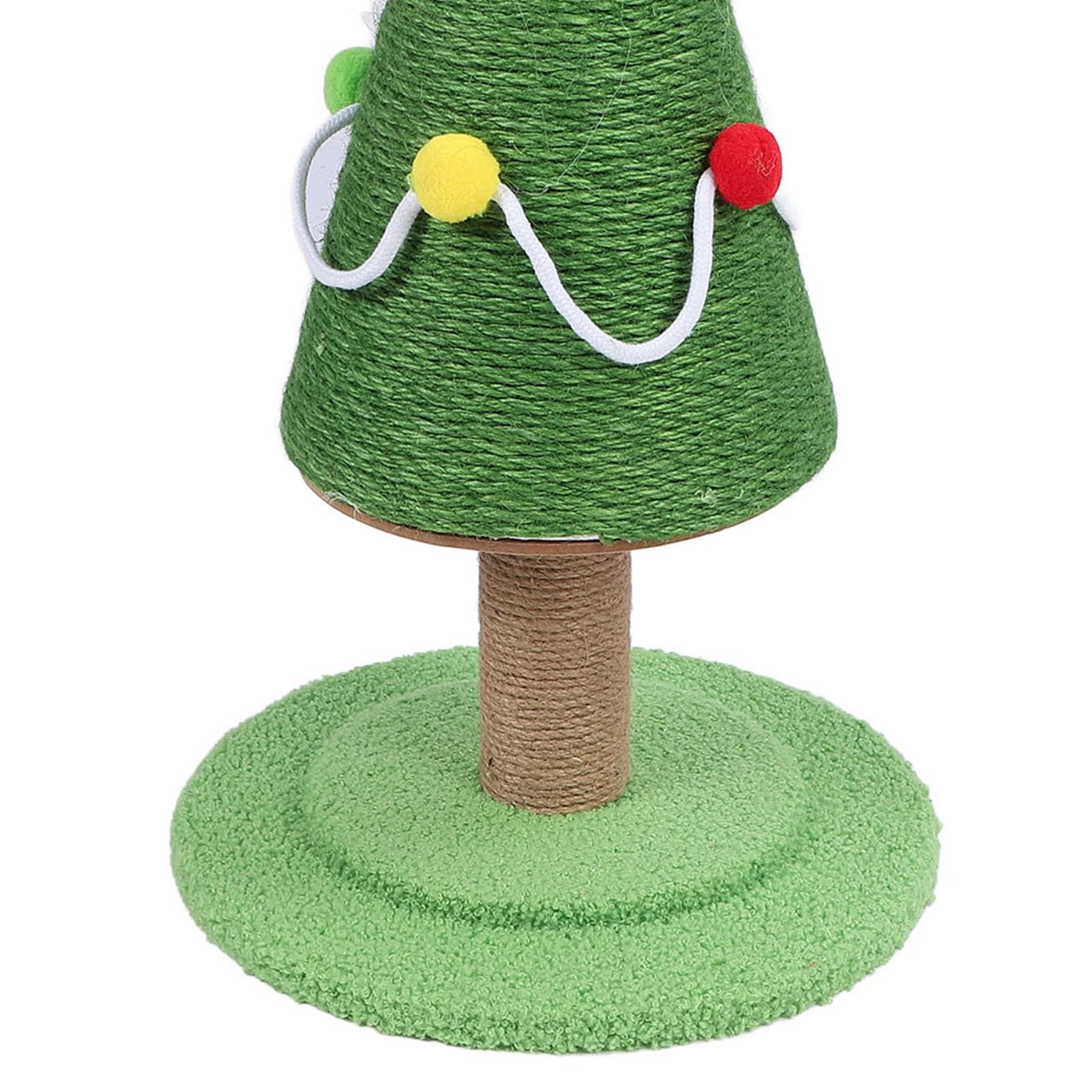 Tiragraffi per Gatti Grandi per Stretching per Gatti Adulti, Tiragraffi per per Albero di Natale Corda in Sisal da 81 Cm con Due Palle, Aiuta a Proteggere i Mobili e Supporta il Gioco per