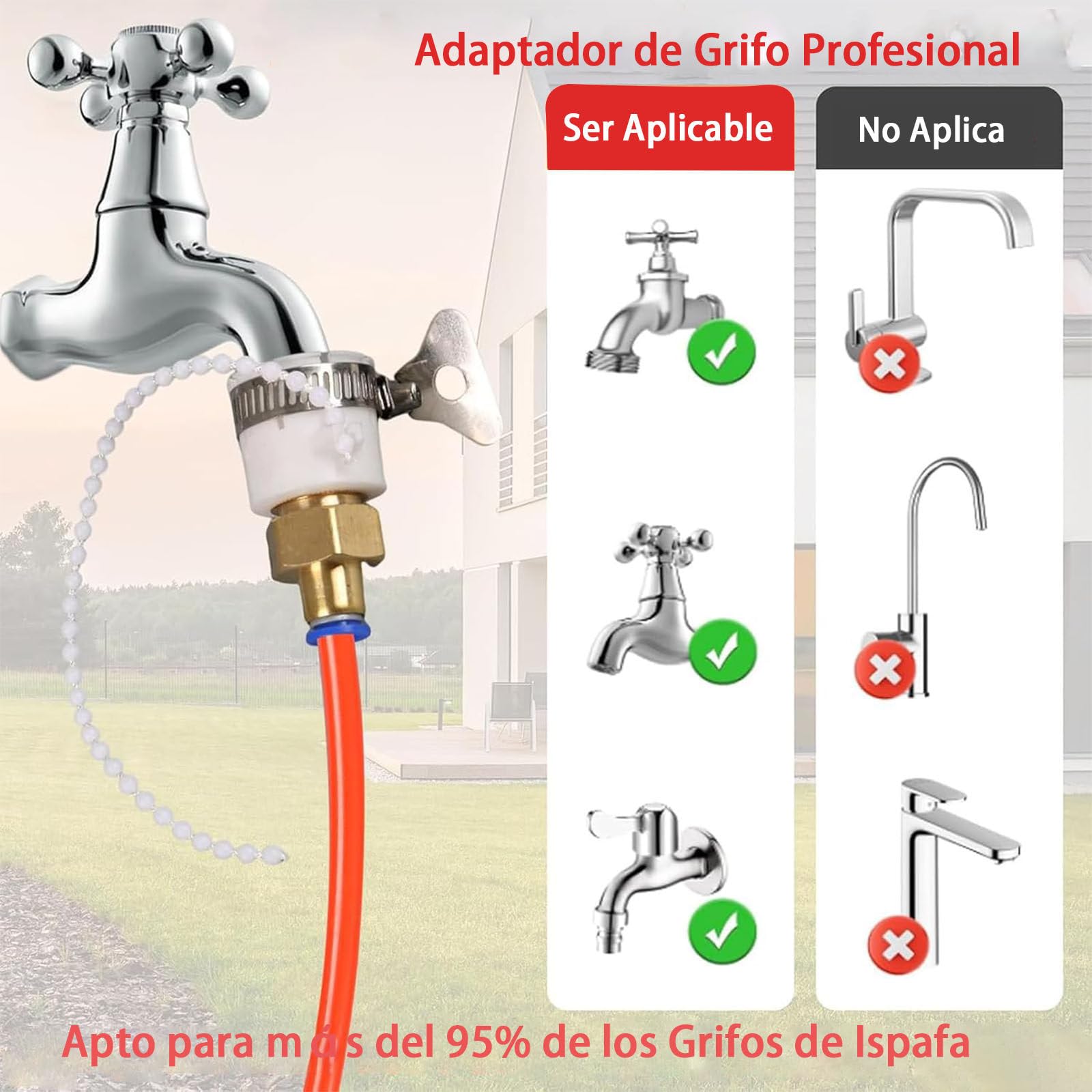 Kit De Poste Ligero Alimentado por Agua 30 Pies, Sistema De Limpieza Ventanas Telescópico De Aleación De Aluminio con Cepillo Ajustable Y Manguera For Vidrio Al Aire Libre RV(35cm,3.6m)