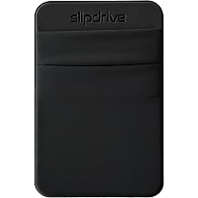 Portable Hard Drive Sleeve for Laptop - SSD Solid State Drive Holder - Dual Pocket Reusable Adhesive Storage Pouch - Stick-On External Hard Drive Carrying Case 5 x 3.25 Inch, Small, Black