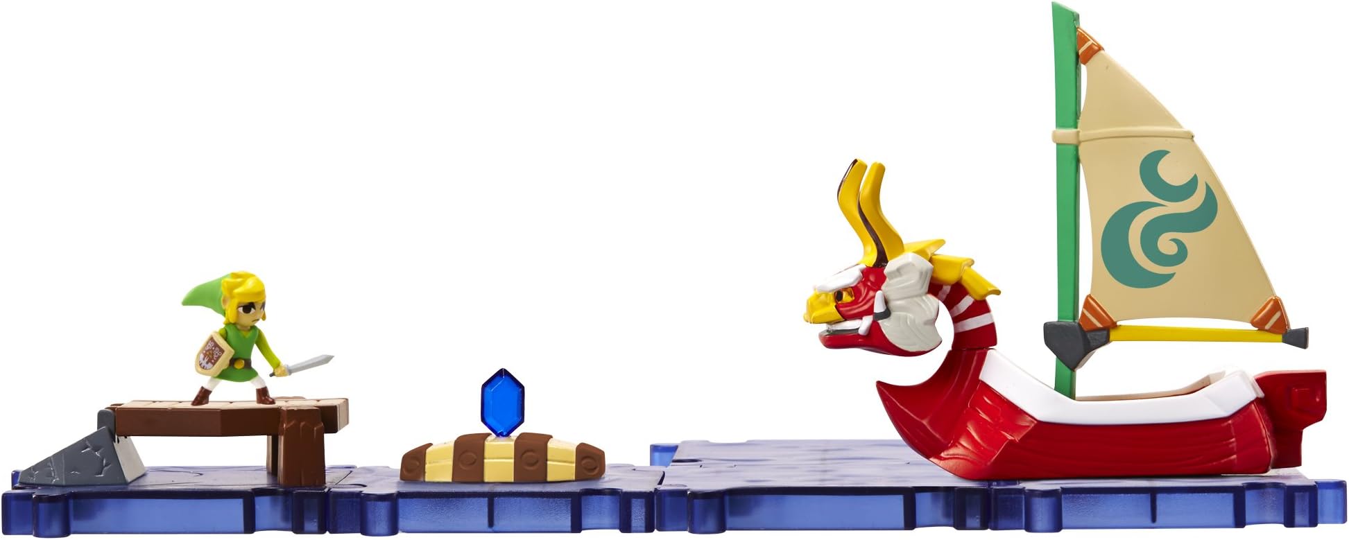 Zelda JAKKNIN029KRLL World of Nintendo Micro Land Deluxe Playset with King of Red Lines and Link Figure