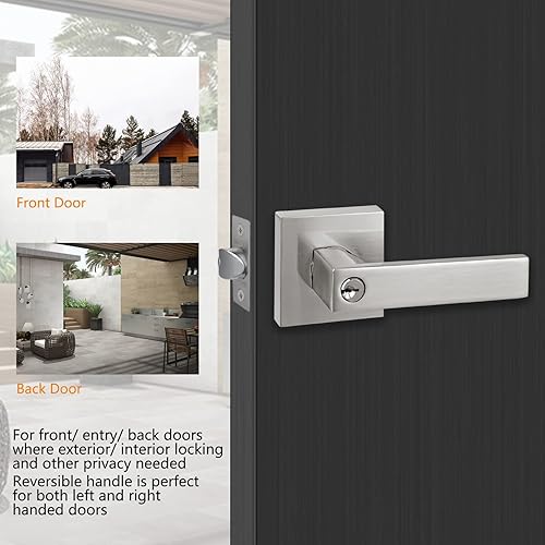 Miniatura 8 de NEWBANG Manija de palanca de puerta sólida con acabado negro mate