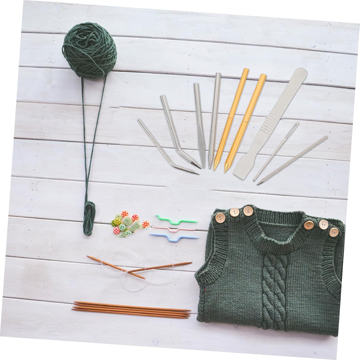 TOPPERFUN 1set Outdoor Weaving Needles Stitching Smoothing Tool for Bracelet Making for Craft Enthusiasts Beginners