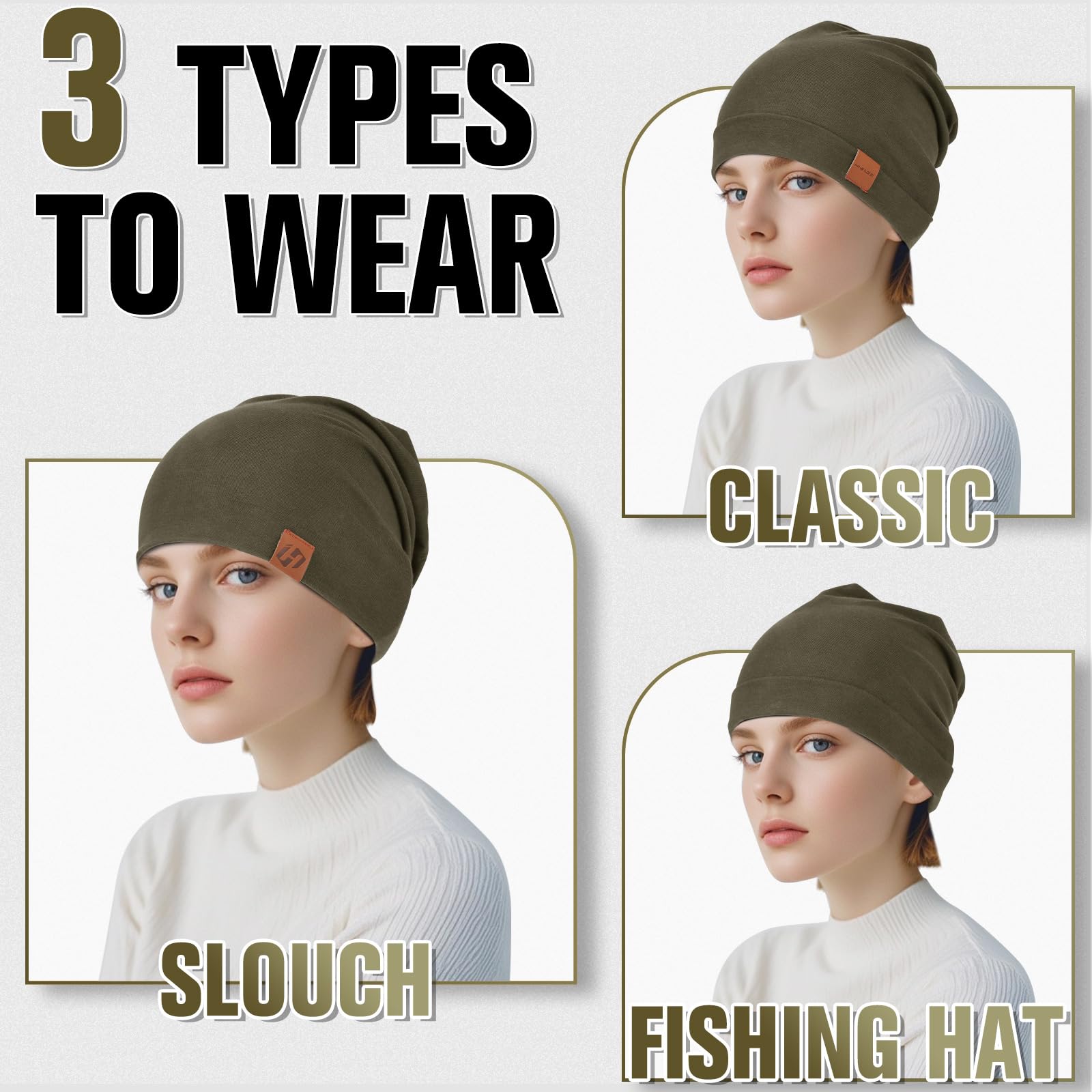 GXCROR - Berretto unisex, in cotone, morbido e sottile, leggero, traspirante, per tutte le stagioni