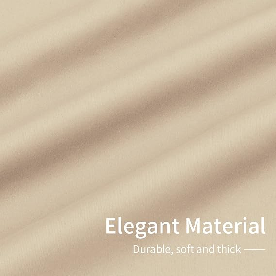Easy-Going Thermal Grommet Blackout Curtains, 2 Panels 34x45 in, Beige