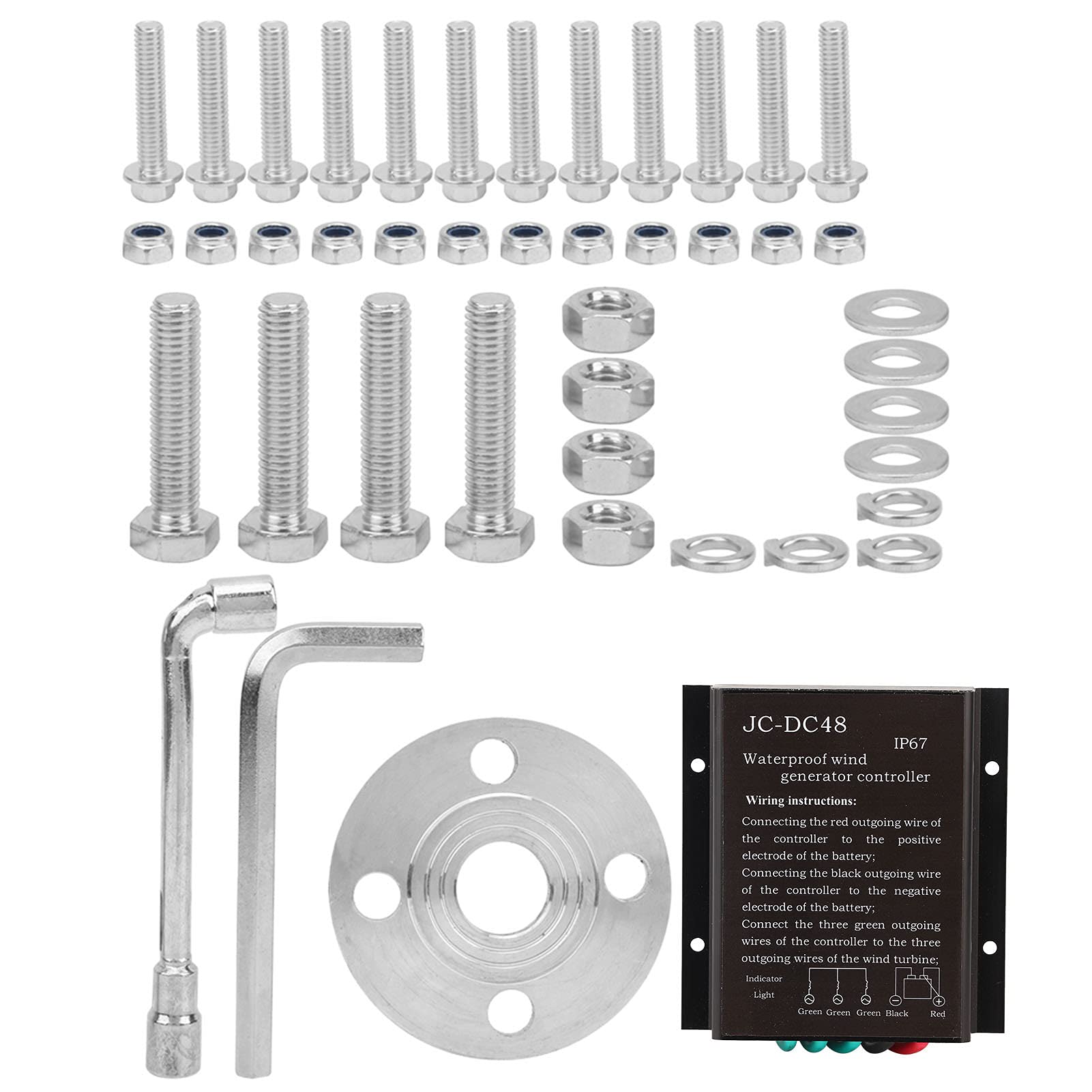 Kit di Eoliche a 6 Pale per Generatore Eolico Ad Alto Utilizzo del 300 W per Terrazze e Cabine - Pale da 21,7 Pollici (#3)