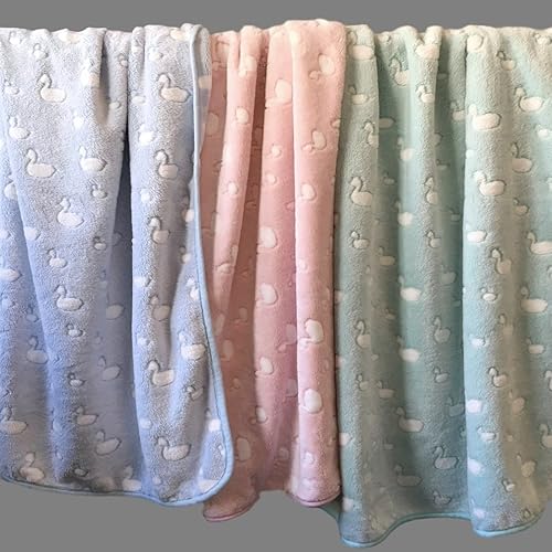 Miniatura 4 de Ducky Coral Fleece Baby StrollerBlanket 30"x40" Petal Pink