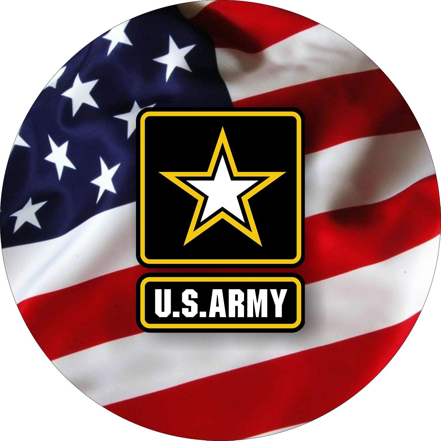 TIRE COVER CENTRAL US Army Military Veteran Designs Spare Tire Cover (Select tire Size/Back up Camera Option in MENU) Custom Sized to Any Make/Model for 255/75R17