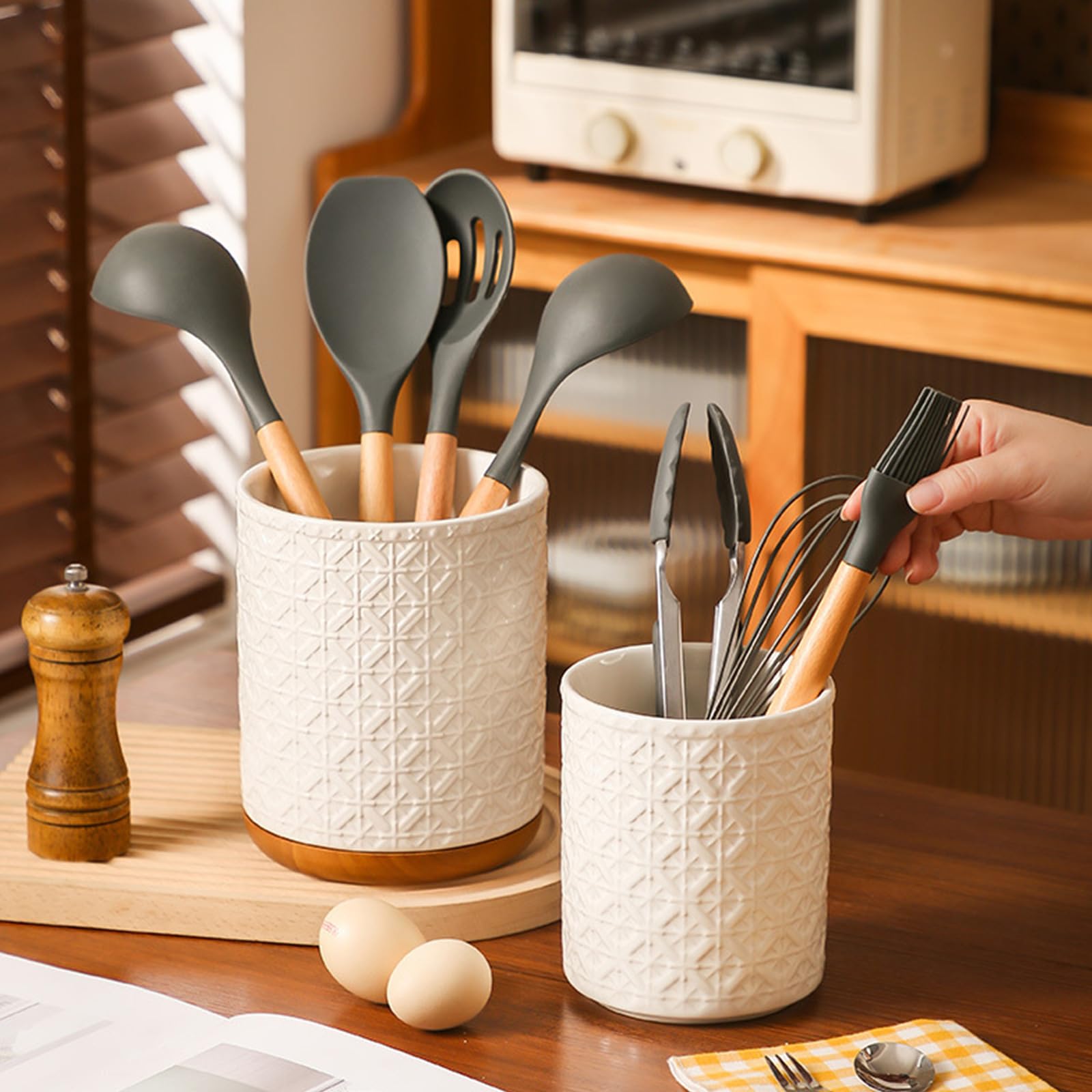 Essstäbchenhalter auf der Arbeitsplatte, White L