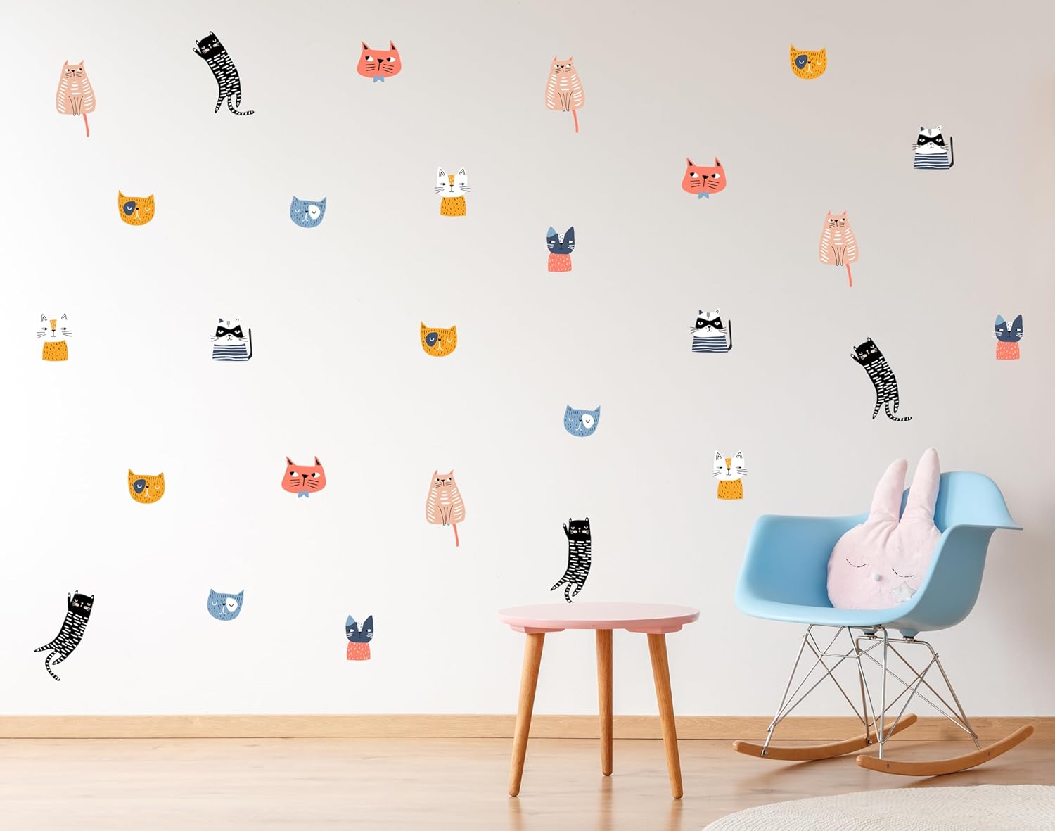 Cats Wall Decals Cute Cat Bedroom Decor Wall Stickers Vinyl Wall Decor Wall Art